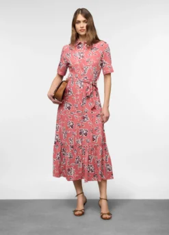 Abito chemisier in pura viscosa donna
