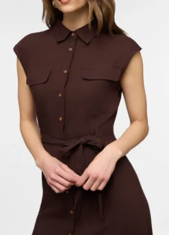 Abito chemisier misto lino donna