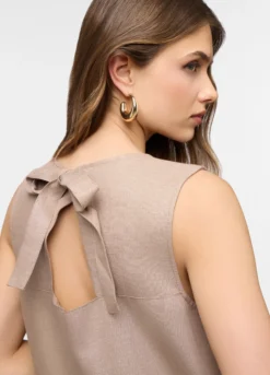 Abito corto Fit Straight misto lino donna