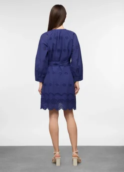 Abito corto fitted in puro cotone donna