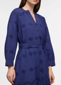 Abito corto fitted in puro cotone donna
