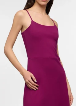 Abito corto in costina di cotone stretch donna