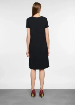 Abito corto in jersey di cotone stretch donna