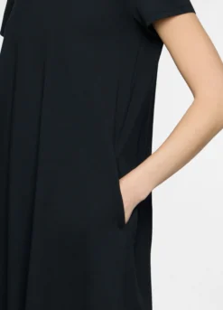 Abito corto in jersey di cotone stretch donna