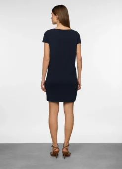 Abito corto in jersey di cotone stretch donna