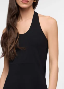 Abito corto in jersey di cotone stretch donna