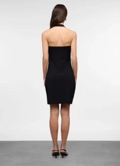 Abito corto in jersey di cotone stretch donna