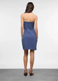 Abito corto in jersey di cotone stretch donna