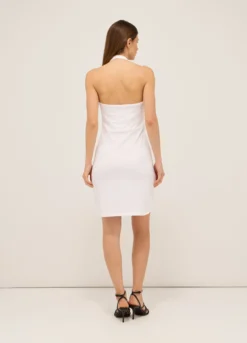 Abito corto in jersey di cotone stretch donna