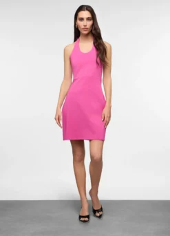 Abito corto in jersey di cotone stretch donna