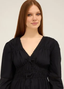 Abito corto in puro cotone donna