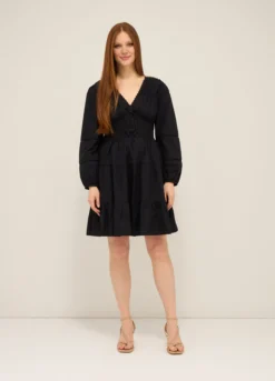 Abito corto in puro cotone donna