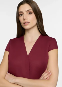 Abito corto misto lino donna