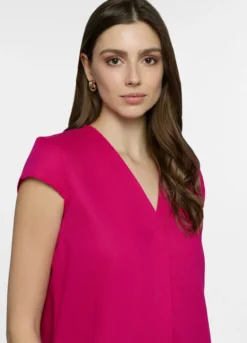 Abito corto misto lino donna