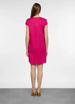 Abito corto misto lino donna