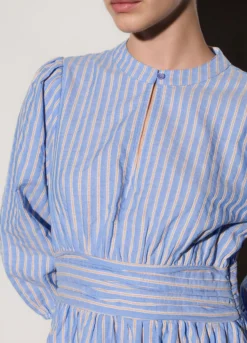 Abito corto regular fit in puro cotone donna