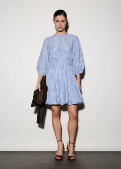 Abito corto regular fit in puro cotone donna