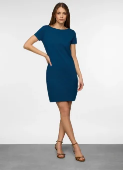 Abito corto stretch donna