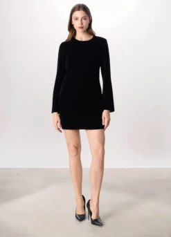 Abito corto velour donna