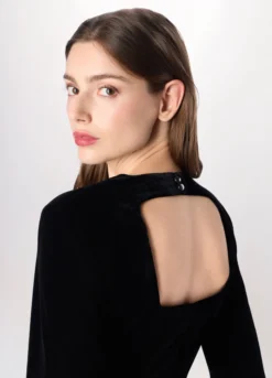 Abito corto velour donna
