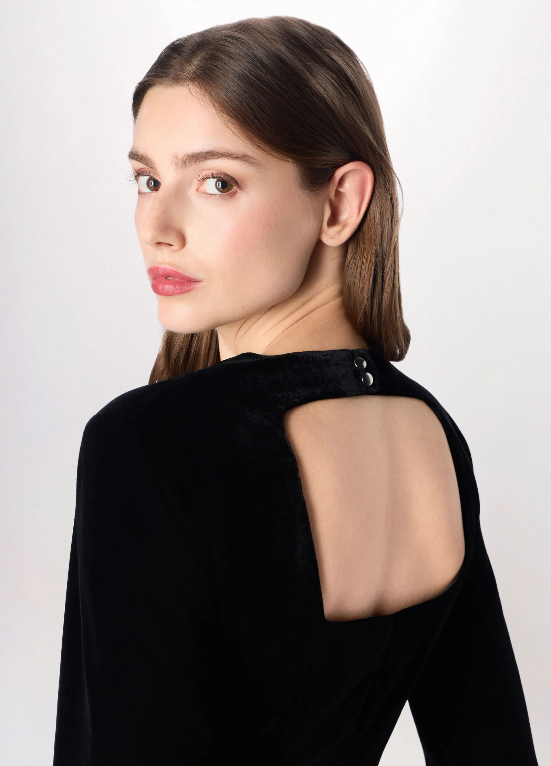 Abito corto velour donna