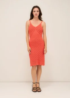 Abito crochet in misto cotone donna