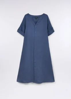 Abito Fit Over in puro lino donna curvy