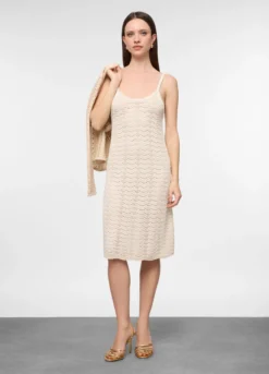 Abito fitted in maglia misto viscosa donna
