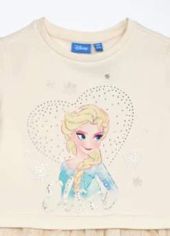 Abito in cotone fleece stretch bambina