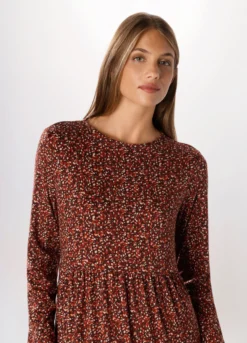 Abito in jersey con stampa donna