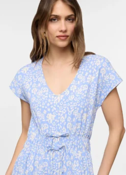 Abito lungo a balze stretch donna