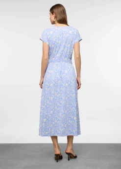 Abito lungo a balze stretch donna