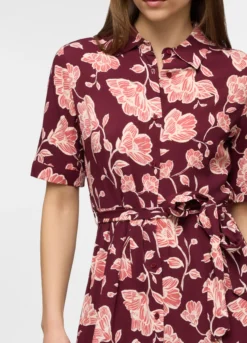 Abito lungo chemisier di pura viscosa donna