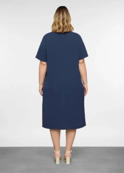 Abito lungo con colletto classico donna curvy