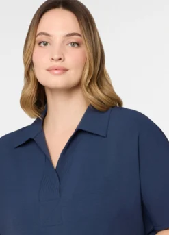 Abito lungo con colletto classico donna curvy