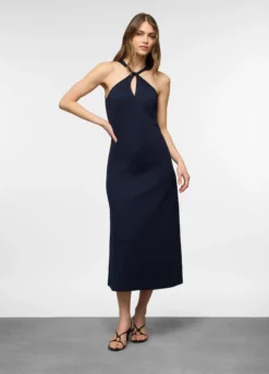 Abito lungo con cut out donna