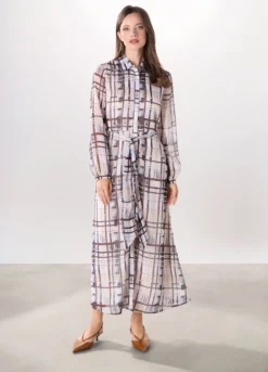 Abito lungo con stampa donna