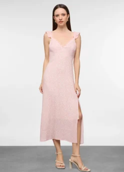 Abito lungo crepe misto viscosa donna