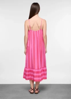 Abito lungo Fitted in puro cotone donna