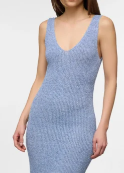 Abito lungo fitted tricot donna
