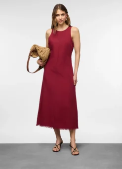Abito lungo Fit Wide misto lino donna