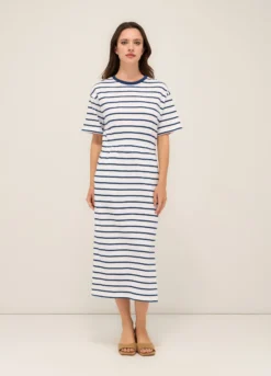 Abito lungo in jersey di puro cotone donna