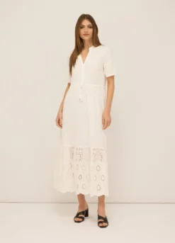 Abito lungo in jersey di puro cotone donna