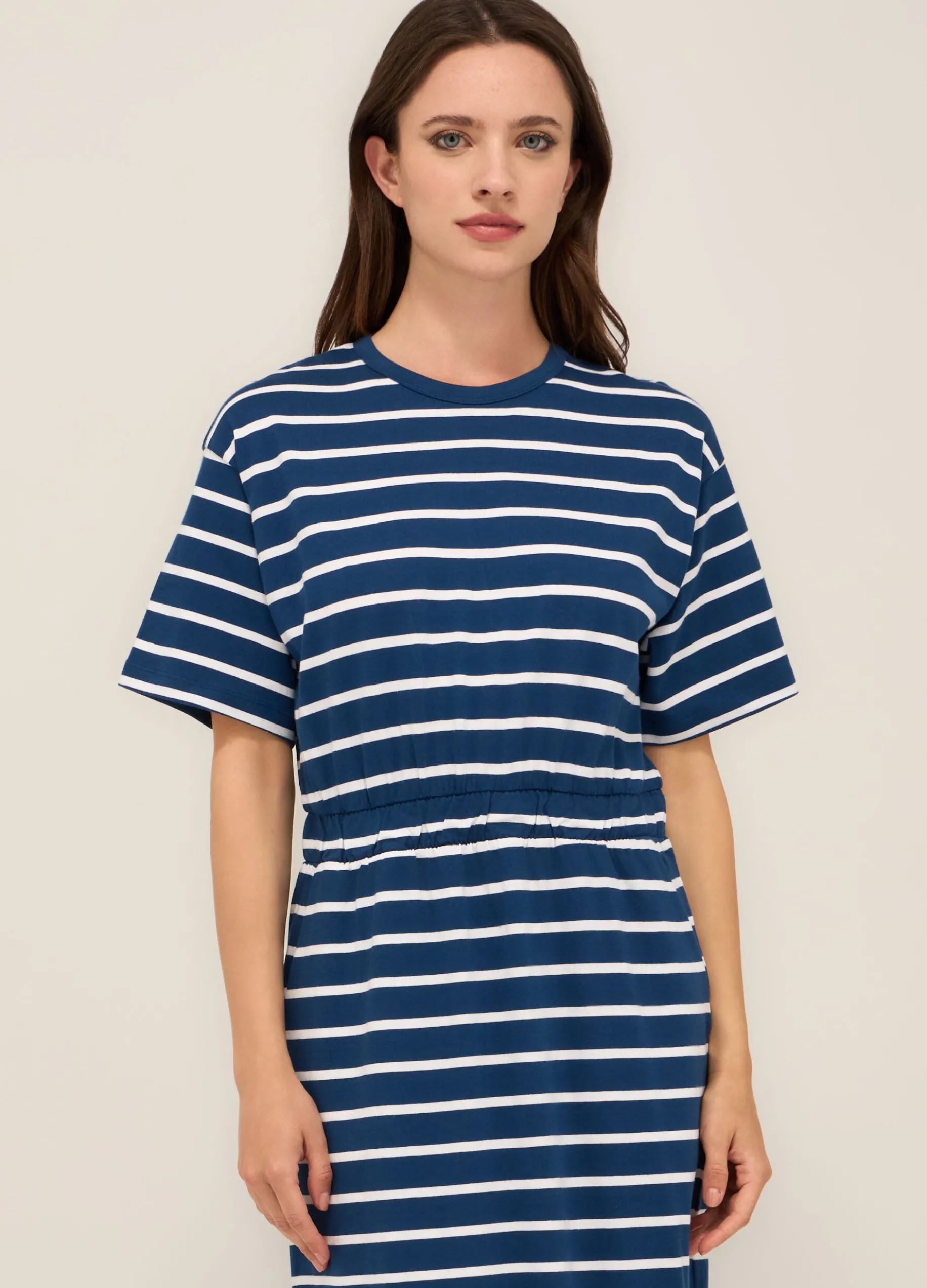 Abito lungo in jersey di puro cotone donna