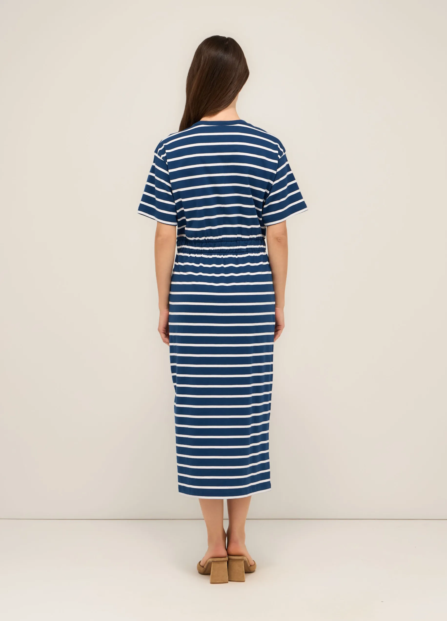 Abito lungo in jersey di puro cotone donna