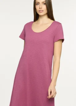 Abito lungo in jersey slub donna