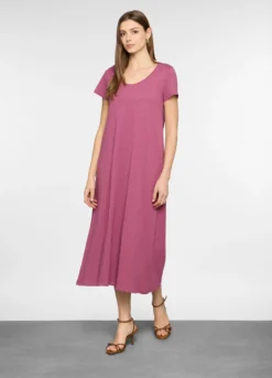 Abito lungo in jersey slub donna
