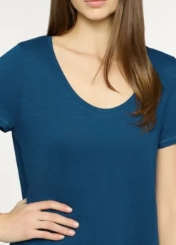 Abito lungo in jersey slub donna