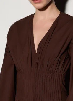 Abito lungo in popeline donna