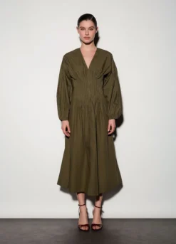 Abito lungo in popeline donna